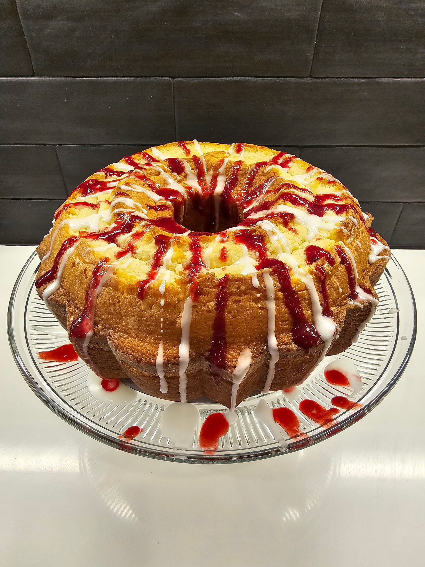 Lemon Raspberry Pound Cake